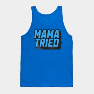 Mama Under Blue Tank Top